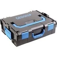 L-BOXX 136, leer, mit Frontgriff, Werkzeugkiste schwarz/blau, spritzwassergeschützt