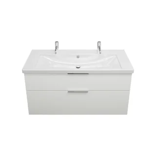 Burgbad Keramik Waschtisch-Set Eqio Weiß Hochglanz/Alpinweiss, SEYR123F2009C0001 SEYR123F2009C0001