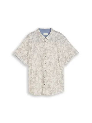 Tom Tailor - Plus Size - Kurzarmhemd mit Muster off white irregular design - Gr. - 3XL