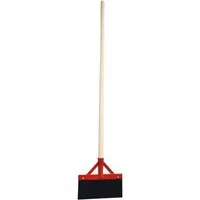 BauSupermarkt24 Schneeschieber Stoßscharre 30 cm MIT STREBE und Hartholz-Stiel
