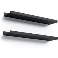 Agger Wandregal 2er Set Bilderleiste, 40 cm Schweberegal Holz