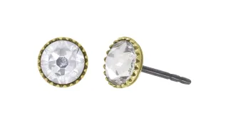 konplott - Ohrstecker - Black Jack gold/silver