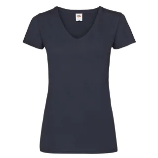 Fruit of the Loom - "Valueweight" T-Shirt V-Ausschnitt für Damen (Marineblau)