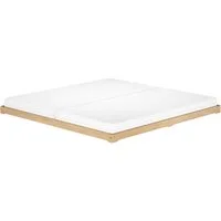 ERST-HOLZ Futonbett Breites Bodenbett Doppelbett Buche Massiv 200 x 200 cm, Buche geölt