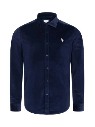 U.S. Polo Assn. Herren Cordhemd aus Baumwolle mit Stretchanteil