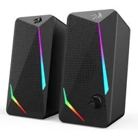 Redragon GS510 2.0 Kanal Lautsprecher schwarz Lautsprecher 2.0 Kanal (5 W, 3.5mm + USB Anschluss + RGB LED (4 Beleuchtungsmodi)