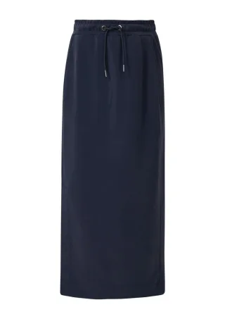 s.Oliver Red Label - Midi-Rock aus Modalmix mit Elastikbund blau - Gr. - 44