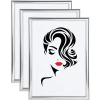 IDEAL TREND Bilderrahmen 3er 5er Set Classic Leichter Kunststoff Bilder Foto Rahmen Poster Sc