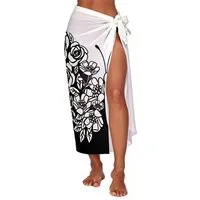 nsihing Strandrock Damen Sarong – Sommerlicher Bikini-Cover-Up, langer Strand-Wickelrock leichter Pareo für Urlaub und Schwimmbad,sommerliche Strandmode