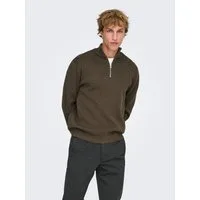 ONLY & SONS Troyer ONSTING LIFE REG HALF ZIP KNIT NOOS Baumwolle, regular fit