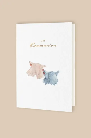 Leevje Klappkarte Vögel "Zur Kommunion"