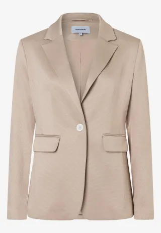 MORE & MORE - Blazer mit Rips-Struktur beige - Gr. - 36