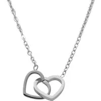 Firetti Kette mit Anhänger Schmuck Geschenk Edelstahl Halsschmuck Halskette Ankerkette Herzen, Made in Germany