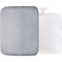 FELIXLEO Nacken-Wärmflasche Wärmflasche XXXL 9L mit Bezug Fleece Grau Nacken Füße Wärme, (1-tlg)