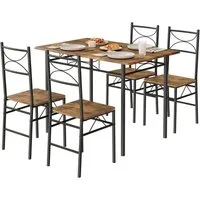Woltu Garten-Essgruppe, (1-tlg), Esszimmer, Essgruppe für 4 Personen, mit Metallgestell