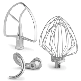 KitchenAid Edelstahlrührer 3er-Set für 5,2 bis 6,9 Liter...