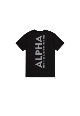 Backprint Reflective Print T-Shirt