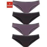 LASCANA Slip (4er-Pack) aus elastischer Baumwoll-Qualität