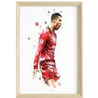JUSTGOODMOOD Poster Premium ® Christiano Ronaldo Poster · Wasserfarben · ohne Rahmen