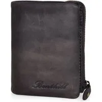 Benthill Geldbörse Klein Echt Leder Geldbeutel RFID Schutz 6 Kartenfächer Slim-Wallet, RFID-Schutz Kartenfächer Münzfach Reißverschlussfach