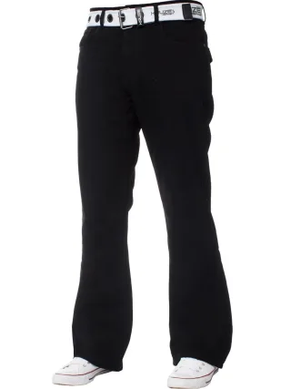 Kruze Herren Bootcut Denim Jeans