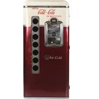 More2Home Barschrank Retro COLD-COLA, Metall vintage rot/weiss, BH: ca.73 x 152 cm