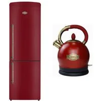Kaiser Küchengeräte Kühl-/Gefrierkombination Kühlschrank 60 cm breit, 330 L, NoFrost, 199 cm, Touchsteuerung KK 60825 RotEm, 60 cm breit