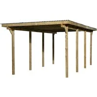 weka Einzelcarport 606 Gr.2, BxT: 300x600 cm, 223 cm Einfahrtshöhe