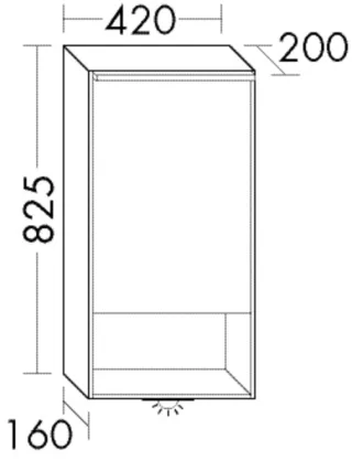 Burgbad Spiegelschrank Moto Preisgruppe 3 825x470x200 Special colour concept, SPVP042RF6957 SPVP042RF6957
