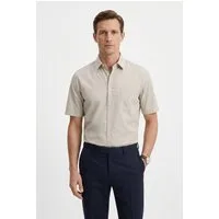 BOSS ORANGE Kurzarmhemd Regular Fit, Kentkragen, Kurzarm