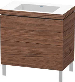 Duravit L-Cube c-bonded Set bodenstehend Nussbaum dunkel Matt 800x480x698 mm - LC6937N2121 LC6937N2121