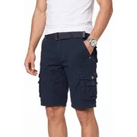 Geographical Norway Cargoshorts kurze Hose aus Baumwolle, Sommer-Bermuda (Packung, 1-tlg) Herrenshorts mit Gürtel Größe S bis 5XL