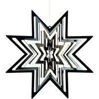 Kette´s Grillzubehör Windspiel Edelstahl Weihnachts Stern/Winter Deko/Windspiel, Nicht rostend