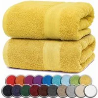 NatureMark Badetuch 2er-Set Frottier Badetücher 100x150cm, 100% Baumwolle (2-St), Premium Qualität, BADETUCH, Bade-Handtuch, 100x150cm