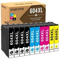 STAROVER 604 XL für EPSON 604XL Multipack XP-2200 XP-2205 XP-3200 XP-3205 Tintenpatrone (XP-4200 XP-4205, WorkForce WF-2910DWF WF-2930DWF WF-2935DWF WF-2950DWF)