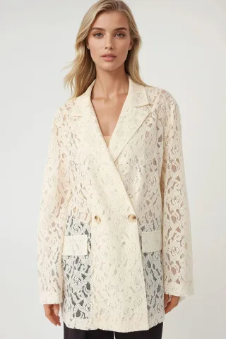 Florale Spitze Langarmjacke Pika Kollektion