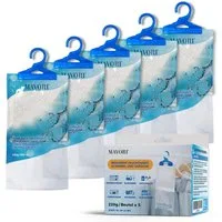 MAVORI Granulat-Luftentfeuchter, Luftentfeuchter für Schränke und Räume, im 5er - 30er Set, XL Luftentfeuchterbeutel zum Aufhängen mit 500 ml Fassungsvermögen