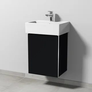 Sanipa 3way Waschtischunterbau zu Duravit Vero Air Waschtisch mit 1 Tür, Schwarz-Matt BS42908