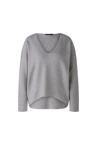 Oui - Pullover Viskosemischung river stone - Gr. - 40
