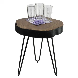 Beistelltisch Massivholztisch WABEN 35x35 cm Holz Sheesham