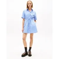 Tommy Jeans Hemdblusenkleid TJW MINI STRIPE SHIRT DRESS mit Taillen Bindeband, Relaxed Fit