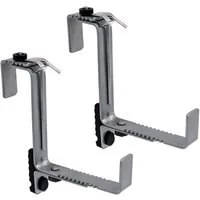 Spetebo Blumenkastenhalter Blumenkasten Halter 2er Set bis 50 kg, bis 50 kg belastbar, stufenlos verstellbar, Anzahl, 1-St., Stück, für eckige Geländer oder Mauern