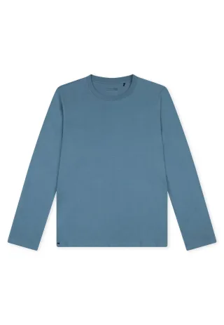 SCHIESSER - Langarmshirt Rundhals atlantikblau - Gr. - 54