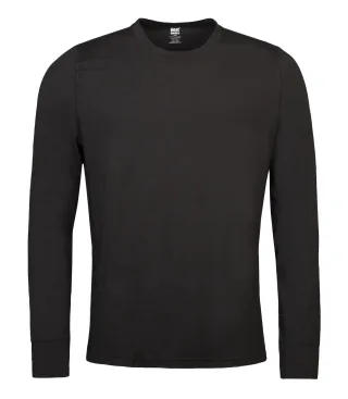 Mens Thermal Long Sleeve T Shirt | Wärmehalter | Winter Base Layer Top - Schwarz