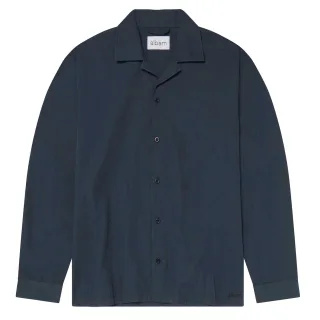 Albam - Hemd für Herren, Revere Kragen, Langärmlig (Algengrün)
