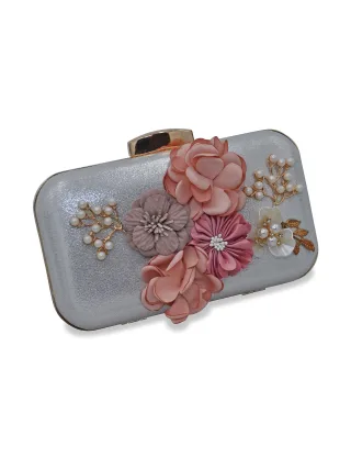 Steuer Modeschmuck Handtasche Perlen, Glassteine mit Blumenzierde
