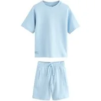Next T-Shirt & Shorts Strukturiertes T-Shirt und Shorts, Set (2-tlg)