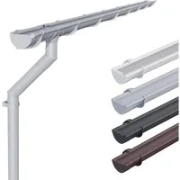INEFA Dachrinne NW 100 Dachrinnen-Set halbrund für Gartenhaus, Carport, Terrasse,3m, Regenrinnen-Set von INEFA, 1-St., Set für eine Dachseite, 1 Dachseite, Regenrinne Kunststoff für Pultdach, Made in Germany