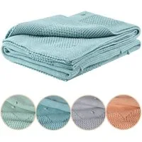 Babydecke Baumwolle (Bio) XXL (75x100 cm) Mädchen + Junge, Kuscheldecke Baby, furora BABY