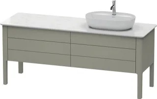 Duravit Luv Konsolenwaschtischunterbau bodenstehend Stein Grau Seidenmatt 1733x570x743 mm - LU9568R9 LU9568R9292